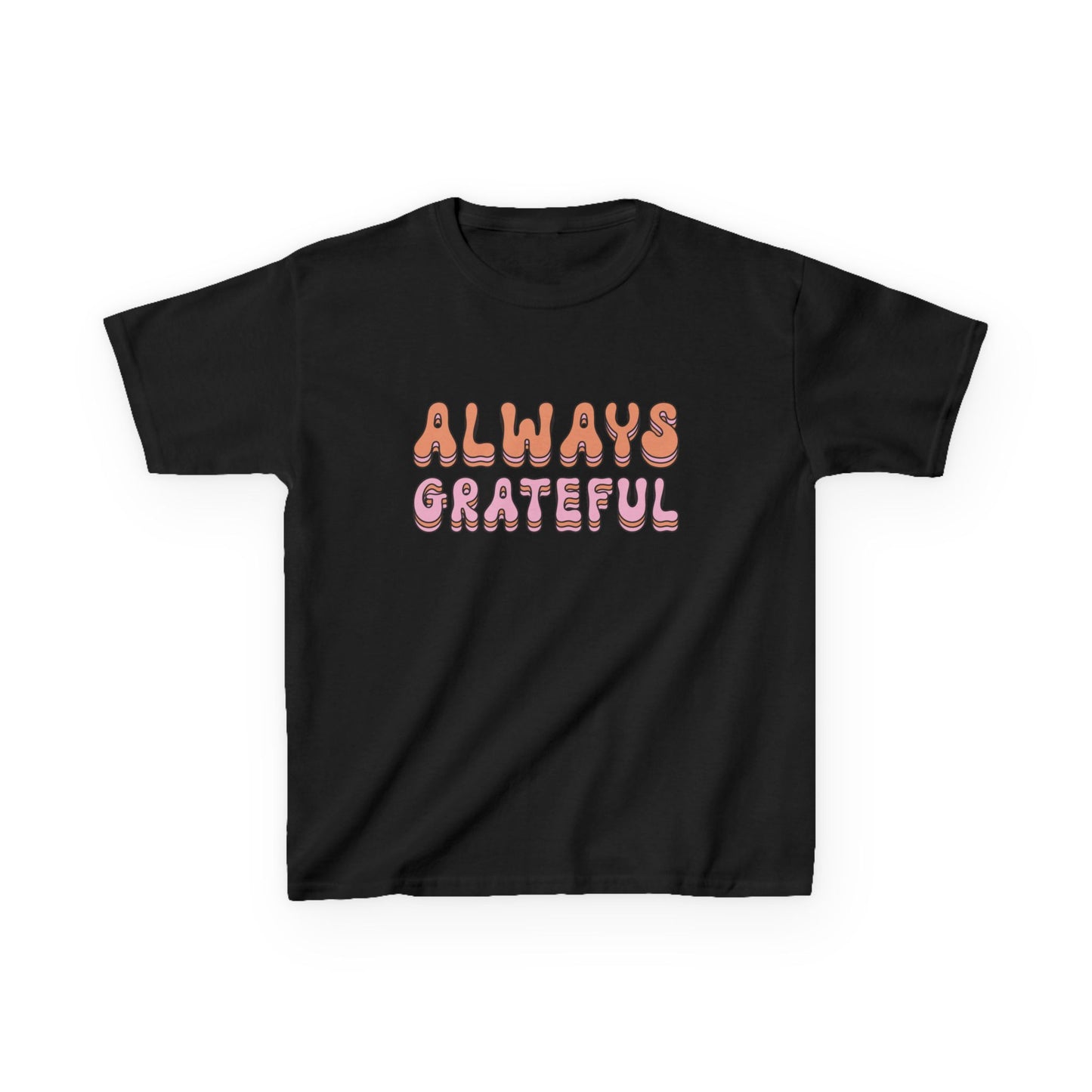 Kids Grateful Tee, Cute Kids Shirt, Positive Vibes T-Shirt, Gratitude Apparel, Gifts for Kids, Everyday Wear, Birthday Gift