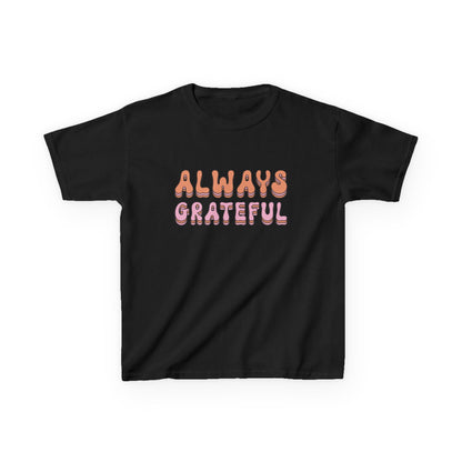 Kids Grateful Tee, Cute Kids Shirt, Positive Vibes T-Shirt, Gratitude Apparel, Gifts for Kids, Everyday Wear, Birthday Gift