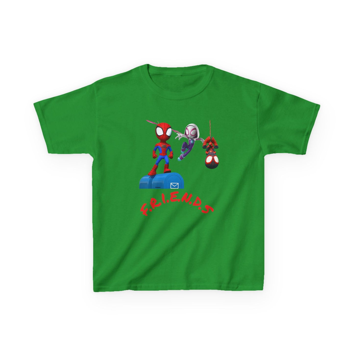 Kids' Friends Spider-Man Tee - Fun & Colorful Cotton T-Shirt for Young Superheroes