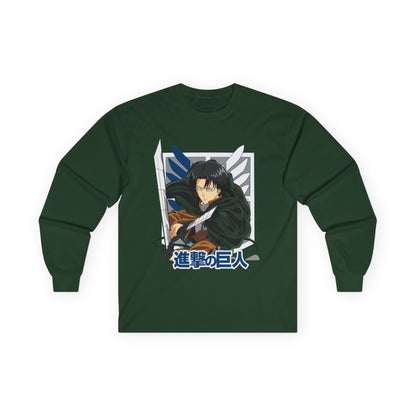 Attack on Titan Mikasa Long Sleeve Tee — Japanese Logo Anime Shirt
