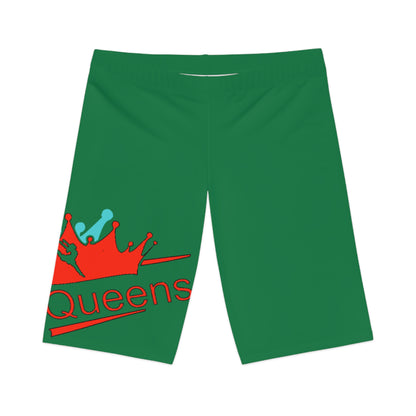 Women's Bike Shorts - Queen's Royalty Style, Active Wear, Cycling Shorts, Motivational Workout Gear, Summer Essentials