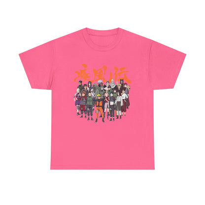 Anime Heroes Unisex Heavy Cotton Tee - Perfect for Fans and Casual Wear