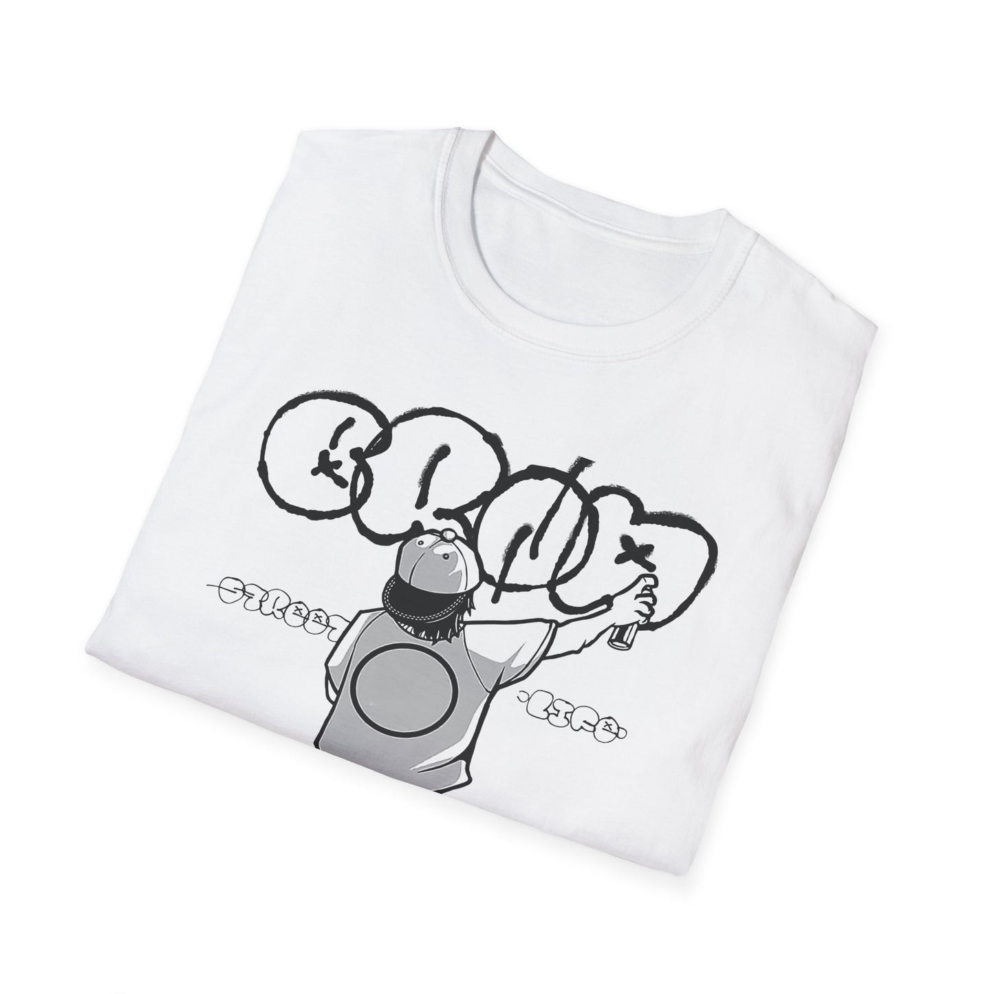 Skateboard Graffiti T-Shirt – Unisex Softstyle Tee for Streetwear Fans