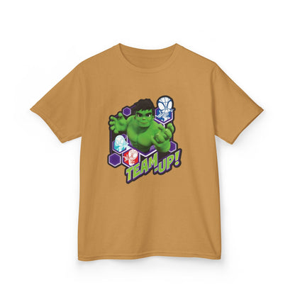 Hulk Team Up Kids Tee, Superhero Shirt, Fun Cotton Tee, Birthday Gift, Team Up T-Shirt, Kids Party Apparel