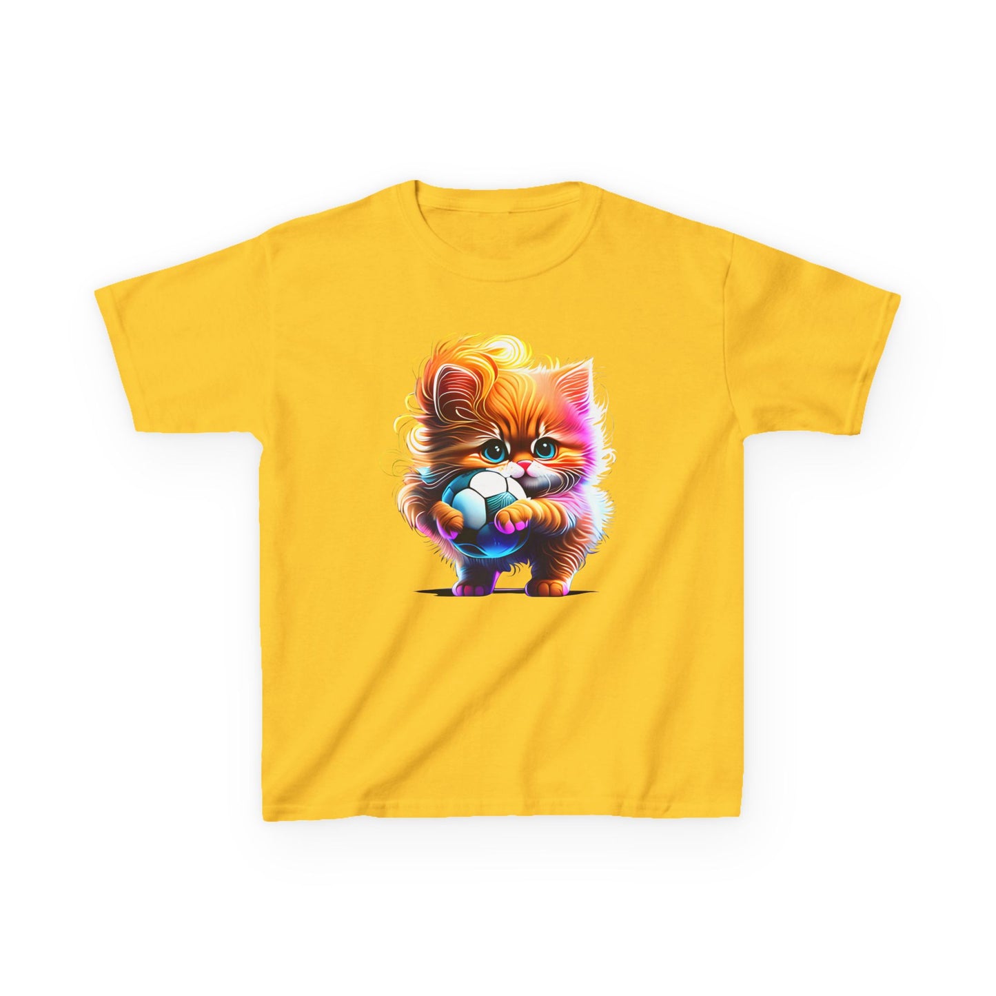 Colorful Kitten Kids Tee - Fun, Playful Cotton T-Shirt for Cat Lovers