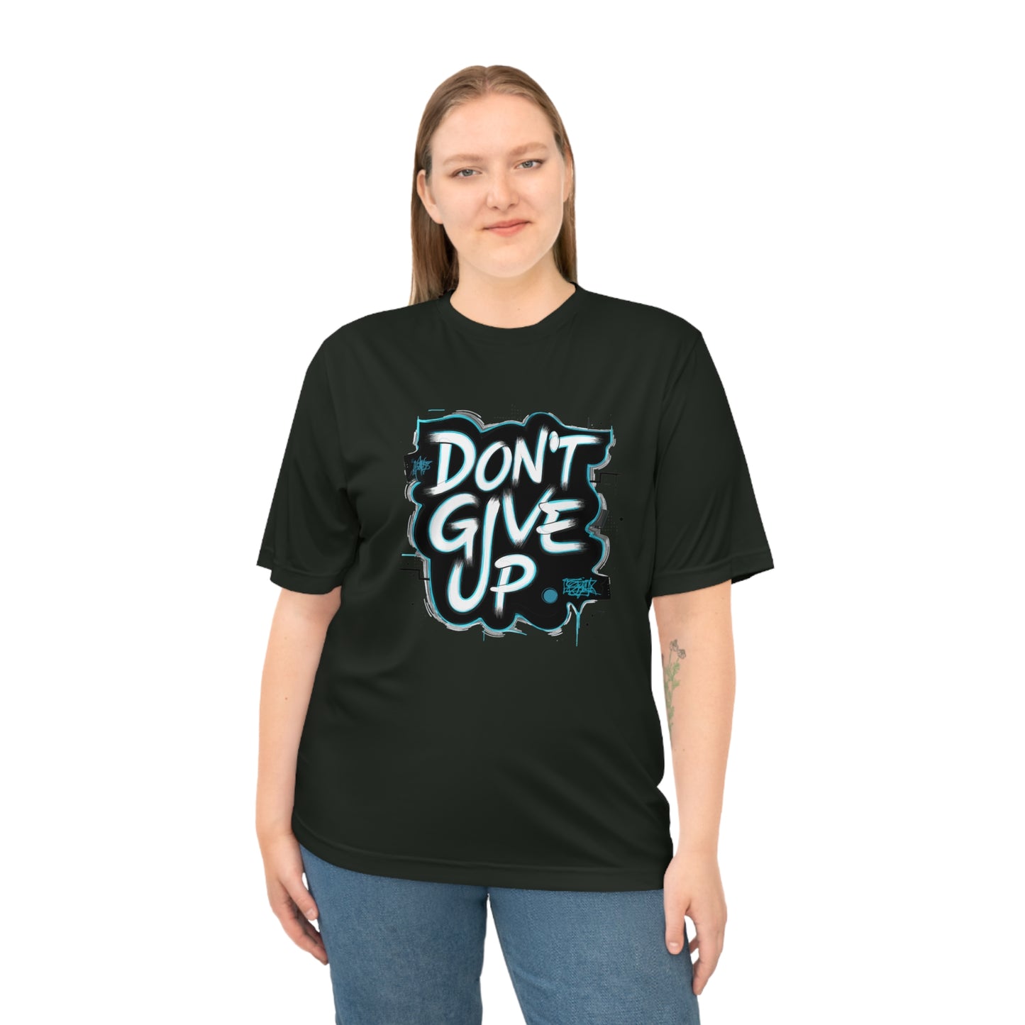Motivational Graphic T-shirt - Unisex Sport Tee with 'Don't Give Up' Design, Fitness Wear, Gym Shirt, Inspirational Clothing, Workout [...]