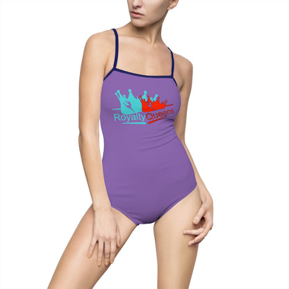 Royalty Queens Women's One-Piece Swimsuit, Summer Swimwear, Beachwear, Pool Party Outfit, Vacation Essential, Swim Fashion