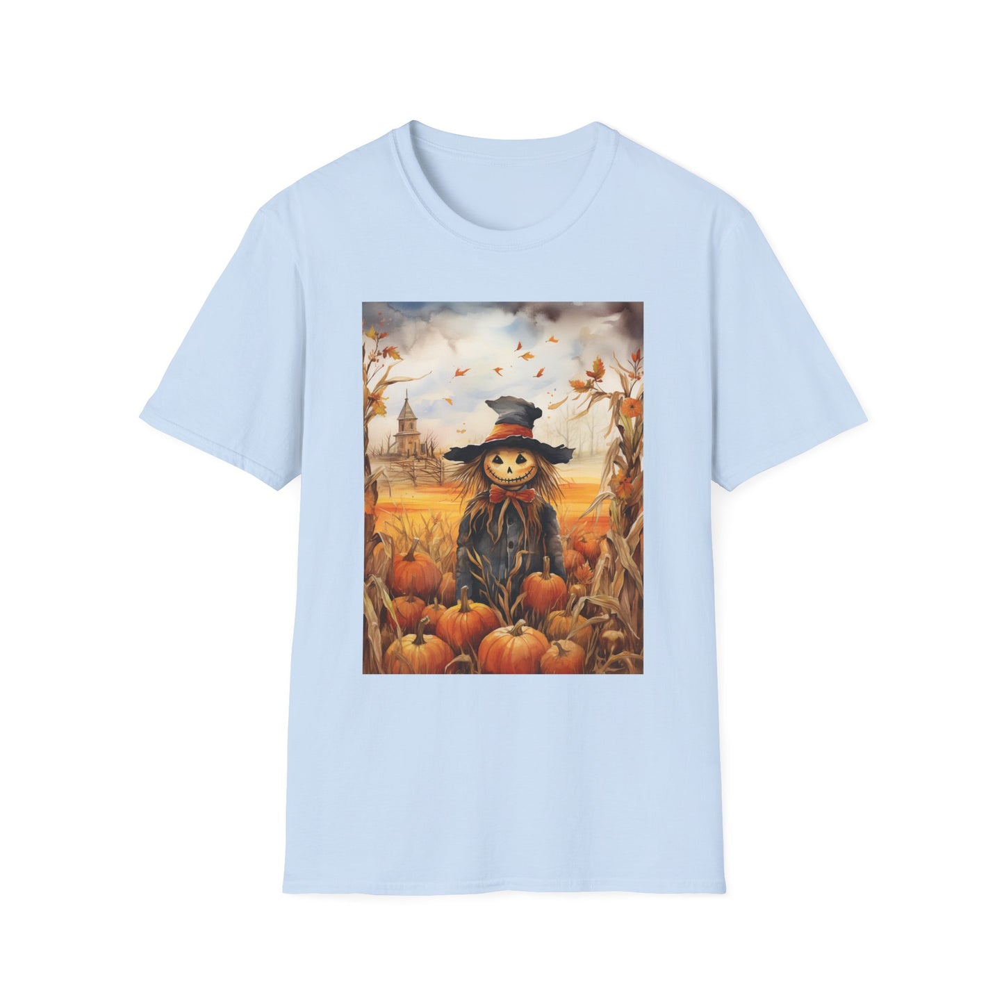 Autumn Scarecrow T-Shirt - Cozy Fall Tee, Pumpkin Patch Shirt, Halloween Apparel, Harvest Festival Gear, Unisex Seasonal Top