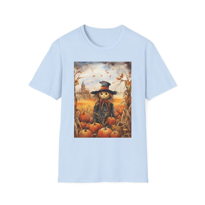 Autumn Scarecrow T-Shirt - Cozy Fall Tee, Pumpkin Patch Shirt, Halloween Apparel, Harvest Festival Gear, Unisex Seasonal Top