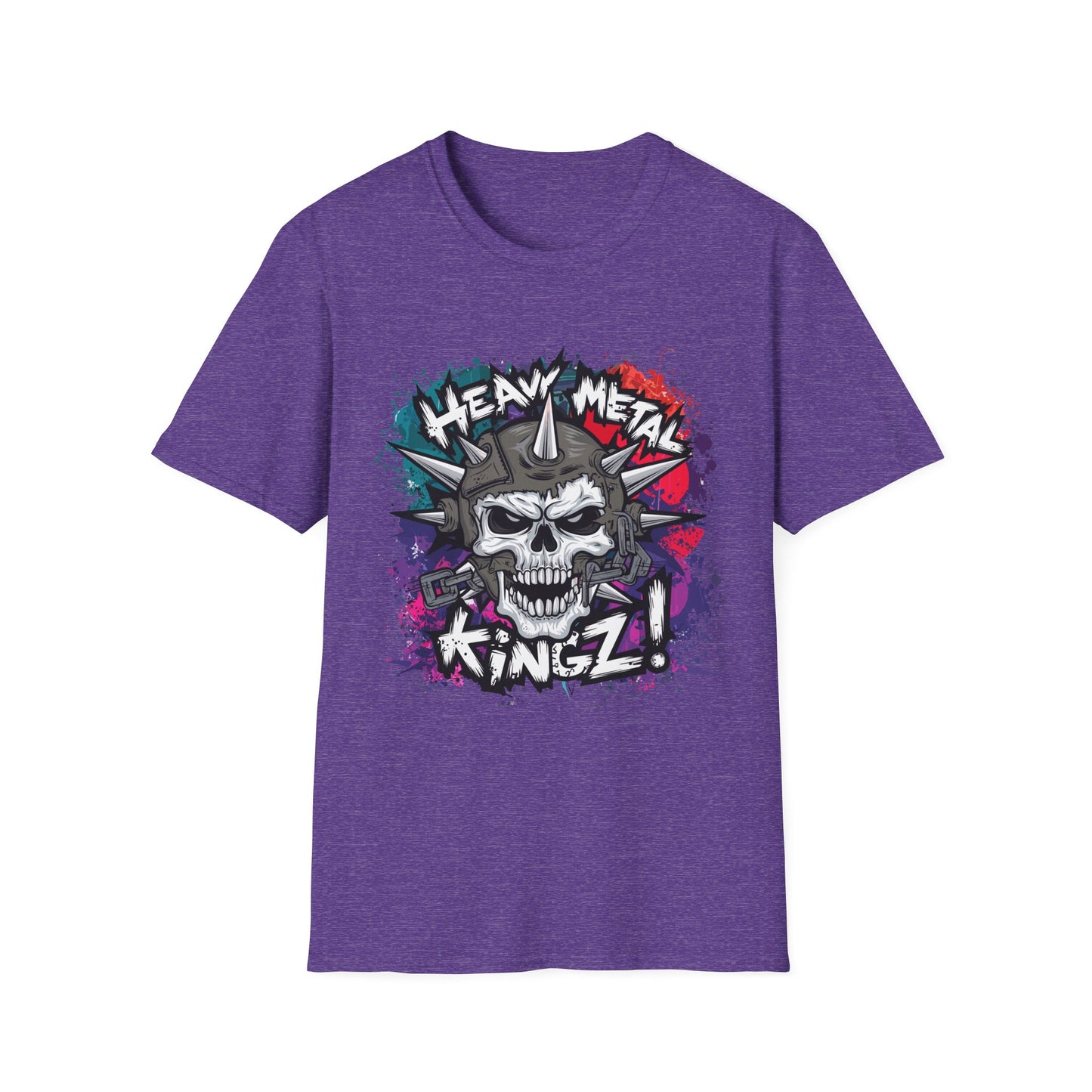 Heavy Metal Kingz Unisex Softstyle T-Shirt, Rock Music Tee, Gift for Metalheads, Concert Apparel, Edgy Graphic Shirt