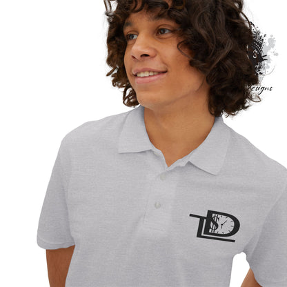 Men's Piqué Polo with Inspirational Design - Casual Wear, Gift for Him, Business Casual, Summer Style, Motivational Fashion