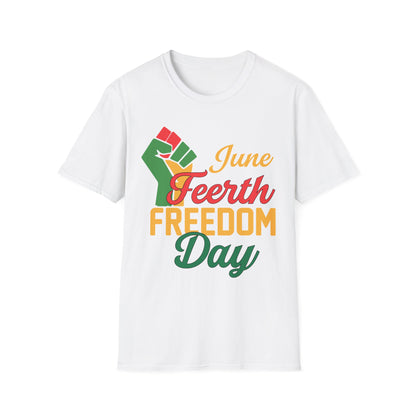 Juneteenth Freedom Day Unisex Softstyle T-Shirt, Celebration Tee, Black History Month Shirt, Equality Apparel, Gift for Activists