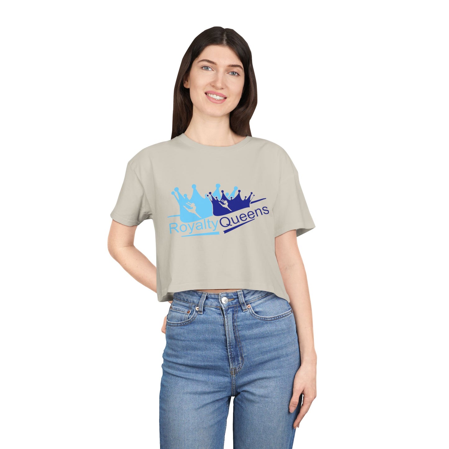 Royalty Queens Women’s Crop Tee | Trendy Graphic Tee, Casual Wear, Gift for Queens, Birthday Present, Summer Fashion