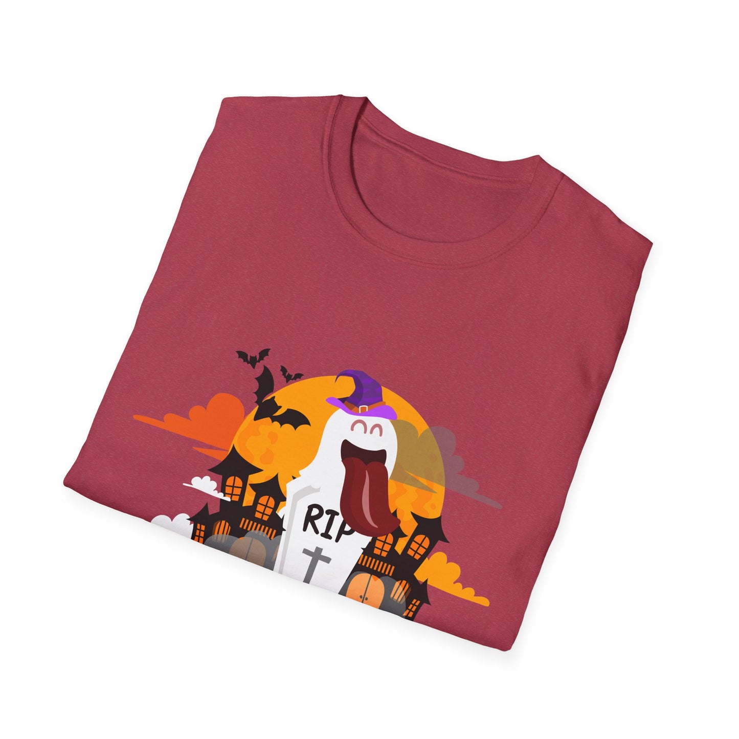 Halloween Ghost Graphic Tee, Unisex Softstyle T-Shirt, Spooky Shirt, Halloween Costume, Halloween Gift, Treat or Treat T-Shirt