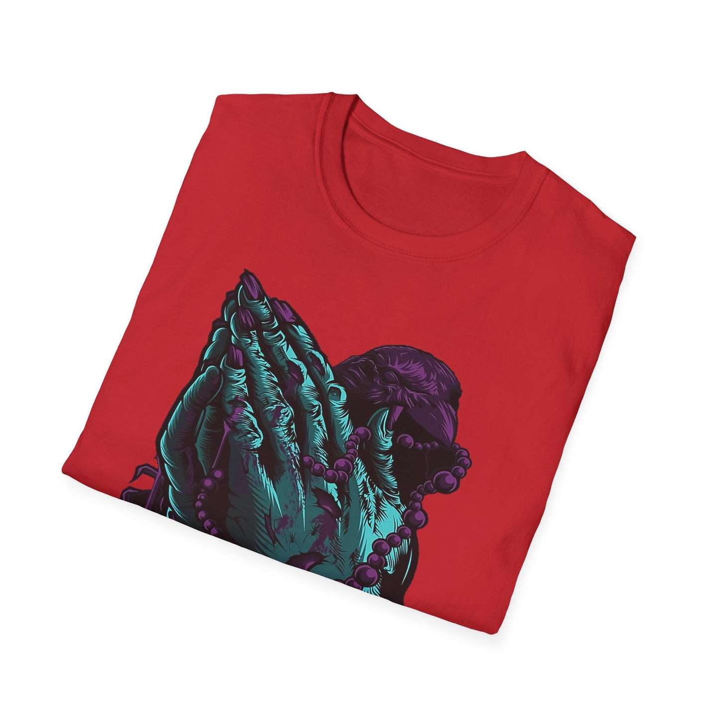 Spiritual Vibes Unisex Softstyle T-Shirt - Praying Hands Design