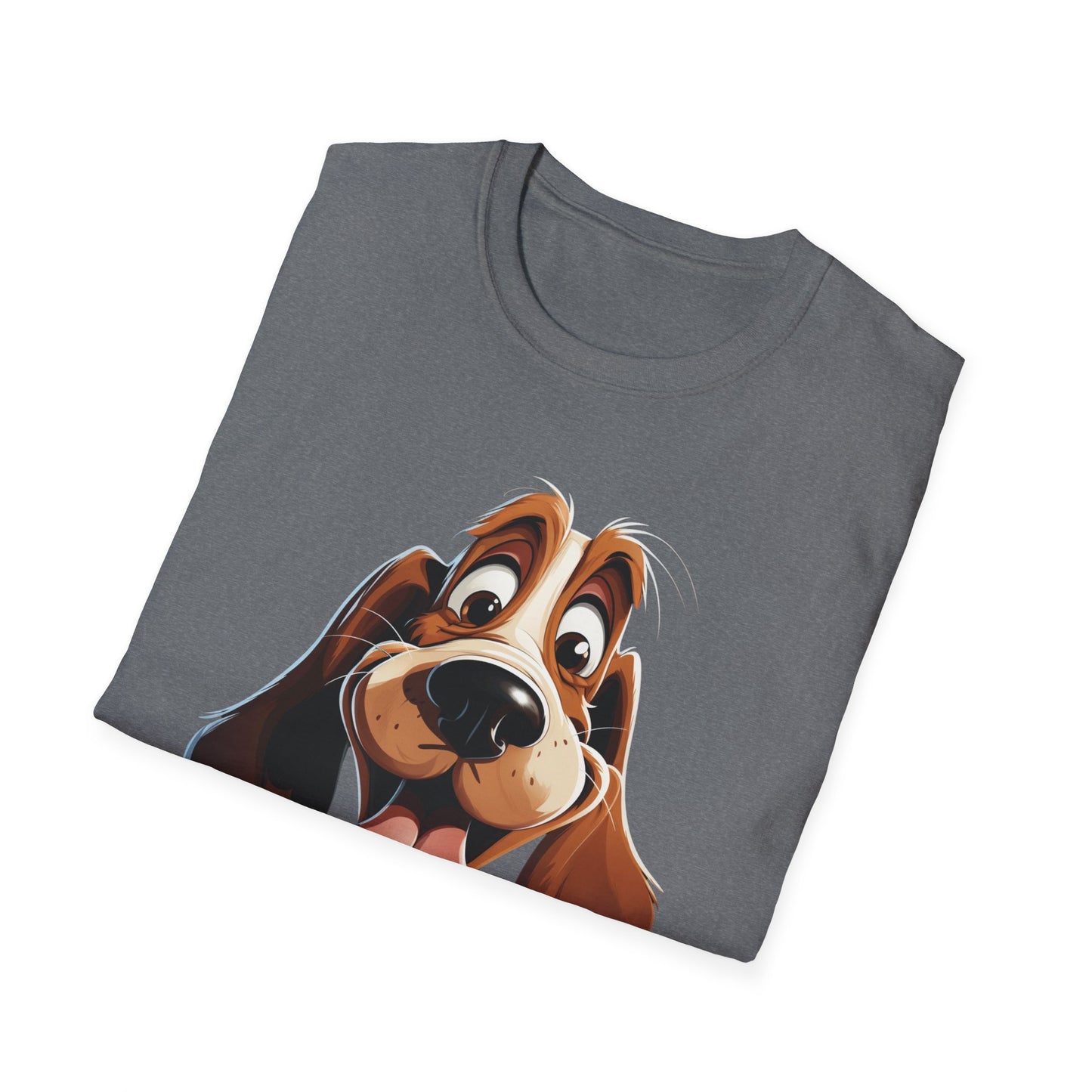 Cute Cartoon Dog Unisex Softstyle T-Shirt - Perfect for Pet Lovers