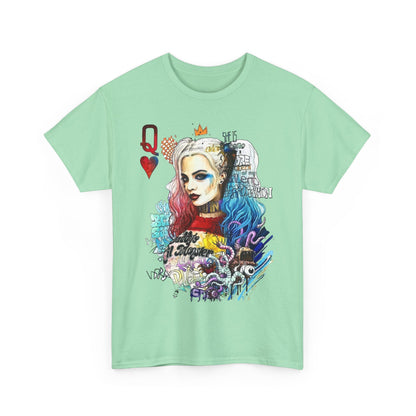 Harley Quinn Inspired Unisex Heavy Cotton Tee - Bold Graphic Design