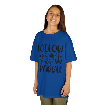 Kids 'Follow Your Inner Sparkle' Tee - Fun Cotton Shirt for Creative Kids