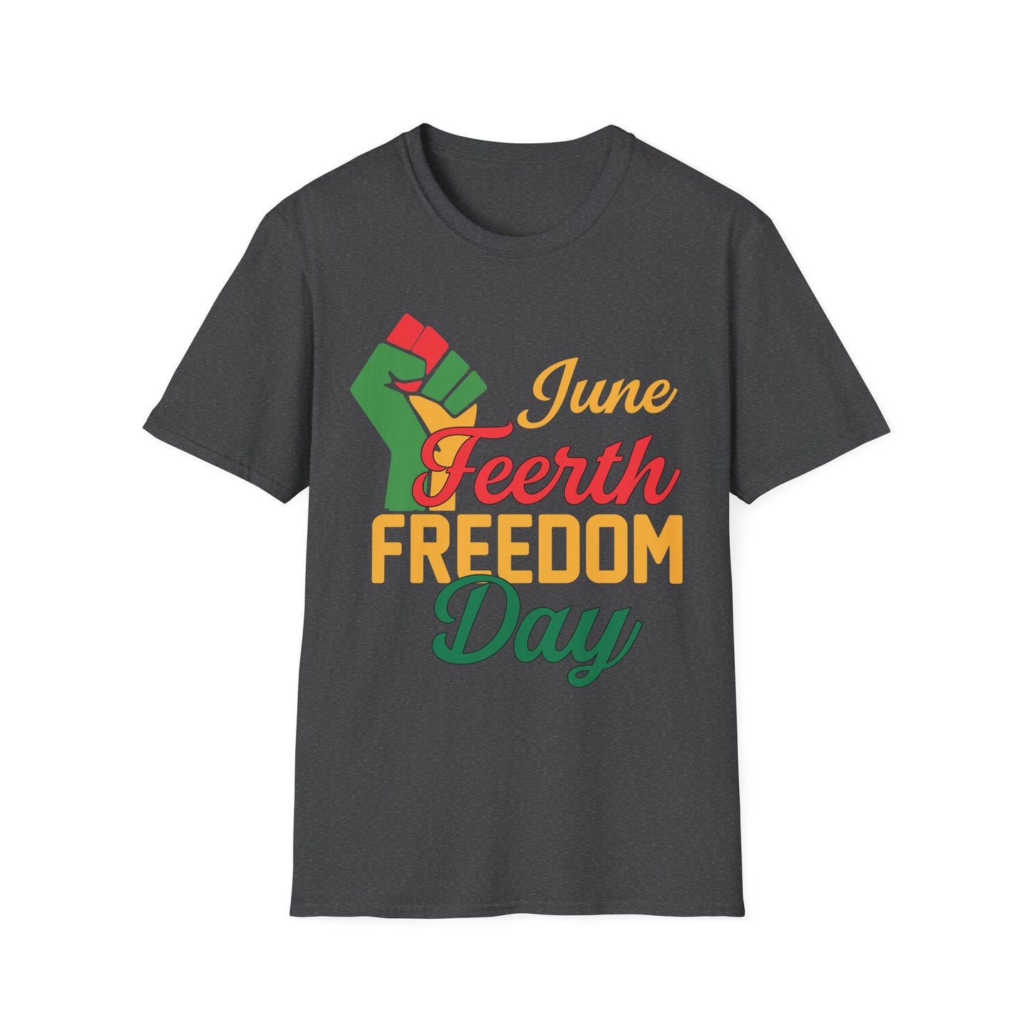 Juneteenth Freedom Day Unisex Softstyle T-Shirt, Celebration Tee, Black History Month Shirt, Equality Apparel, Gift for Activists
