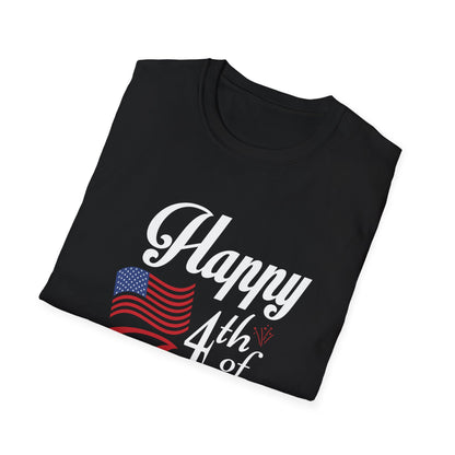 Patriotic 4th of July Unisex Softstyle T-Shirt, Independence Day Tee, Festival Shirt, Summer Celebrations, BBQ Outfit