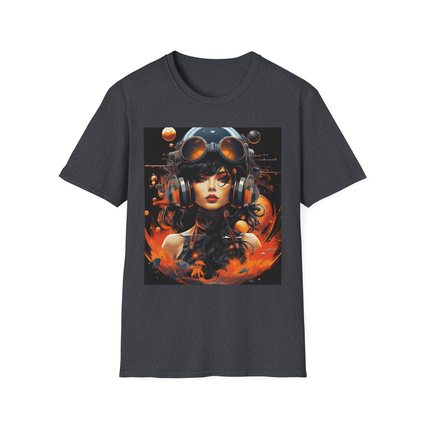 Bold Graphic Unisex T-Shirt - Retro Space Girl Design