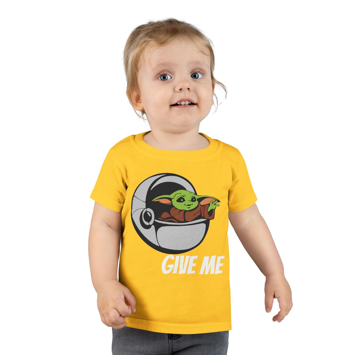 Cute Baby Yoda Toddler T-Shirt - 'Give Me' Design