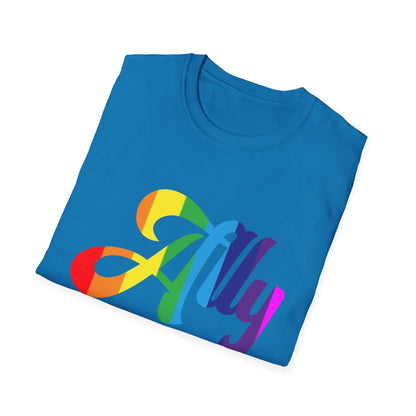 Pride Ally T-Shirt, Unisex Tee for LGBTQ+ Support, Softstyle Shirt for Everyday Wear, Gift for Allies