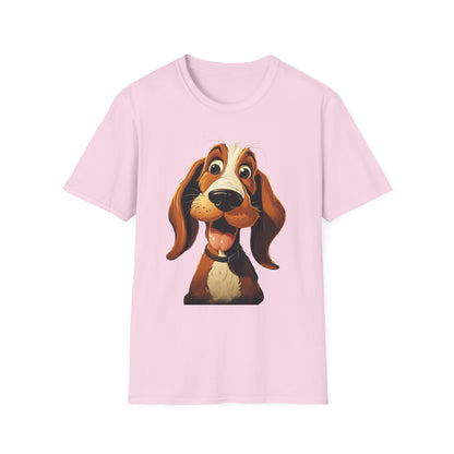 Playful Dog Graphic T-Shirt - Unisex Softstyle Tee for Dog Lovers