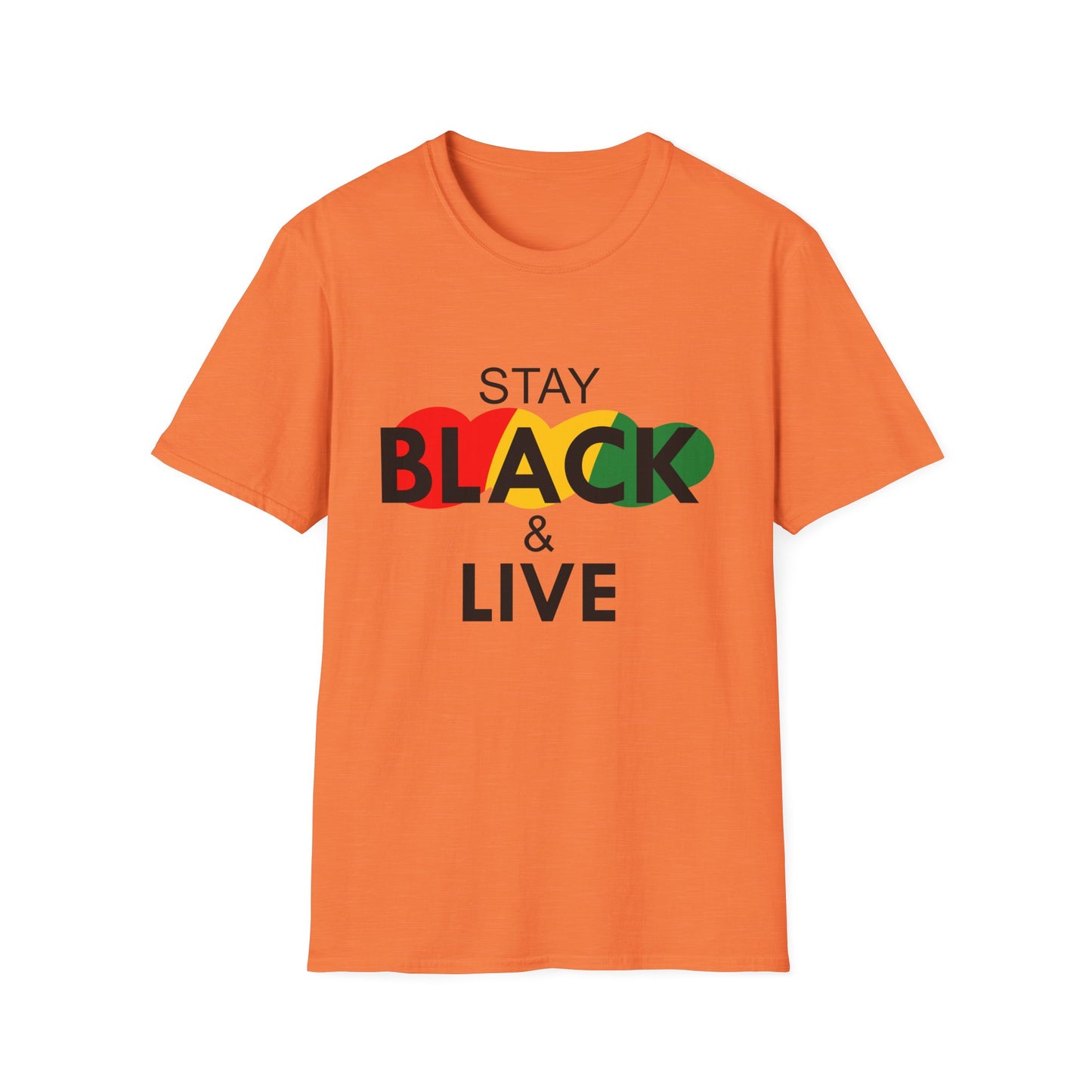 Unisex Softstyle T-Shirt: Stay Black & Live Tee for Activism, Streetwear, Casual Wear, Gifts for Culture Lovers, Statement Shirt