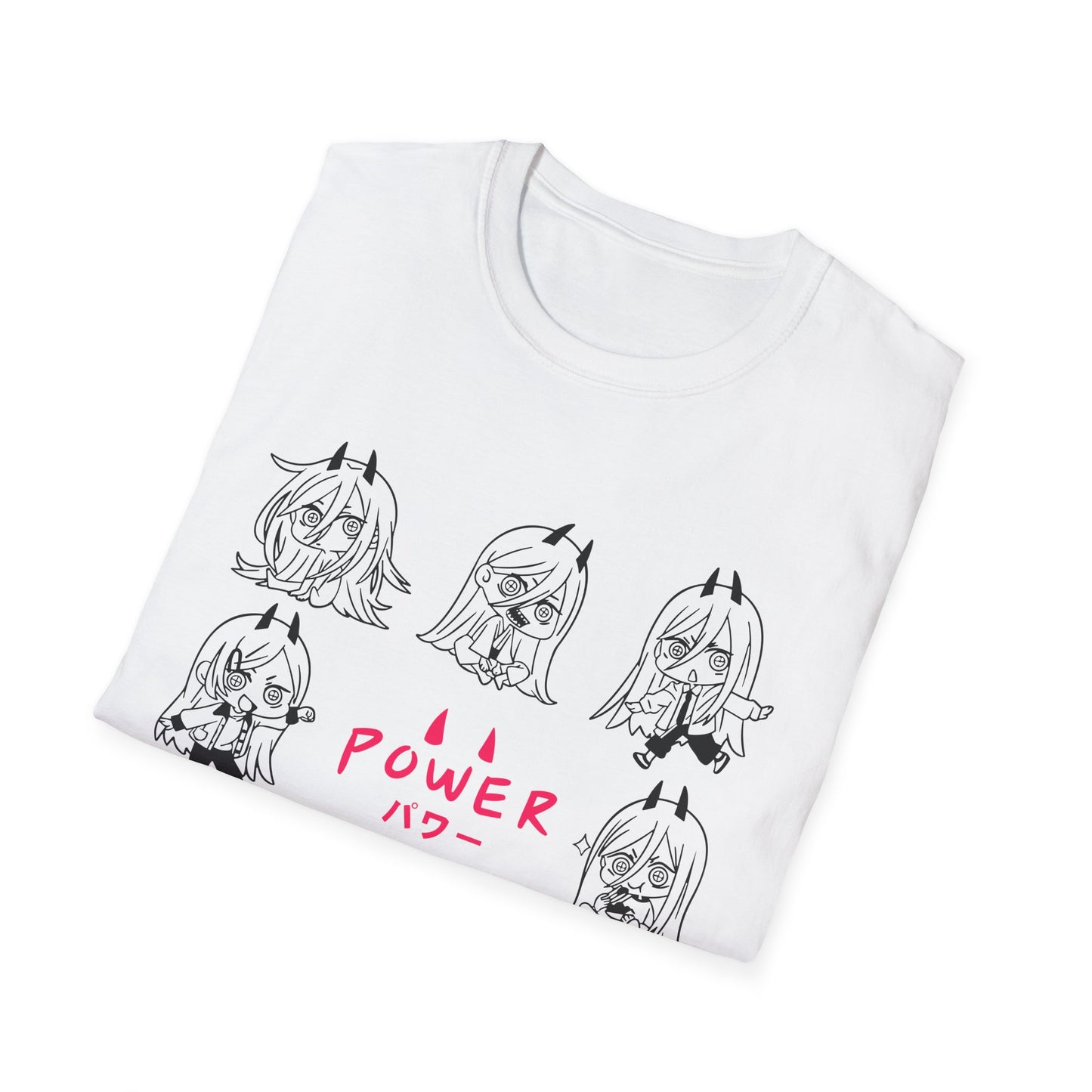 Graphic Anime T-Shirt - 'Power' Design, Unisex Tee for Anime Lovers, Gift for Birthdays & Holidays, Casual Wear, Fun Graphic Shirt