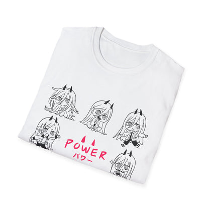 Graphic Anime T-Shirt - 'Power' Design, Unisex Tee for Anime Lovers, Gift for Birthdays & Holidays, Casual Wear, Fun Graphic Shirt