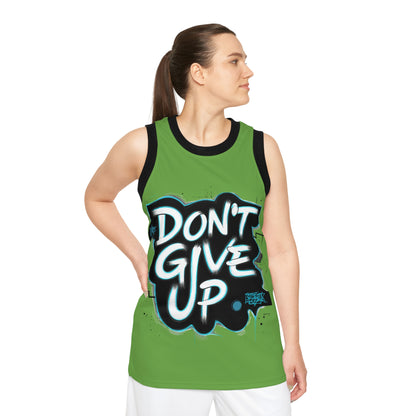 Unisex Basketball Jersey - 'Don't Give Up' Motivational Tank Top, Athletic Wear, Sports Jersey, Gift for Athletes, Fitness Apparel
