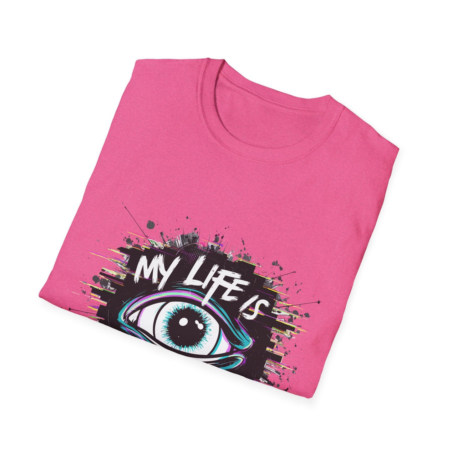 Unisex Hypnotized Eye T-Shirt, Softstyle Tee, Cool Graphic Shirt, Gift for Dreamers, Casual Wear, Trendy Fashion Tee