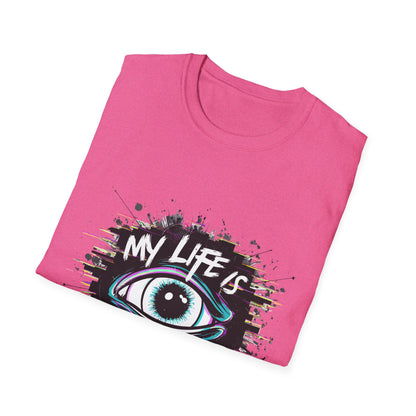 Unisex Hypnotized Eye T-Shirt, Softstyle Tee, Cool Graphic Shirt, Gift for Dreamers, Casual Wear, Trendy Fashion Tee