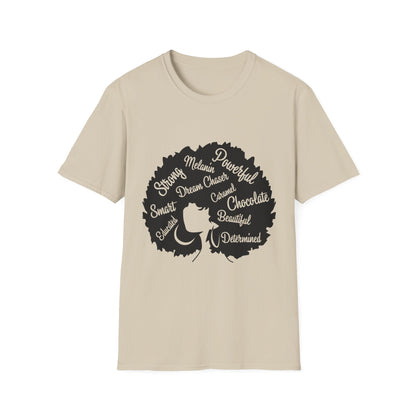 Empowering Afro-Heart Unisex T-Shirt, Celebrating Black Culture, Affirmation Tee, Gift for Her, Inspirational Shirt