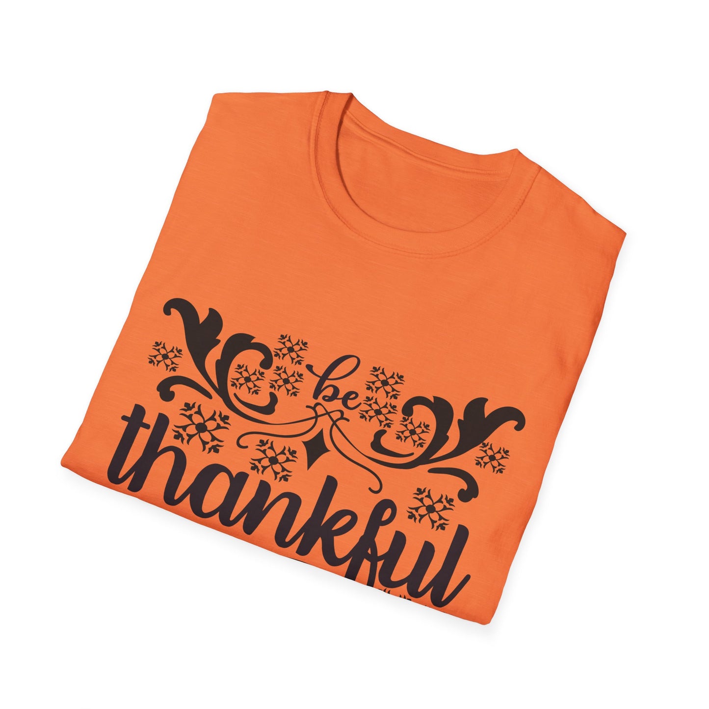 Thankful Unisex Softstyle T-Shirt - Fall Fashion, Thanksgiving Gift, Casual Wear, Gratitude Tees, Everyday Comfort