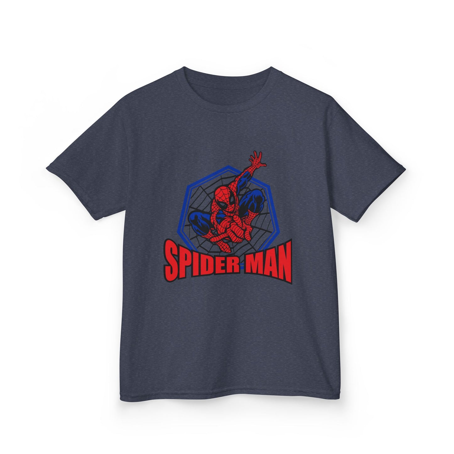 Kids Spider-Man Heavy Cotton Tee, Superhero Shirt, Marvel Tee for Boys, Birthday Gift, Comic-themed Apparel, Playwear