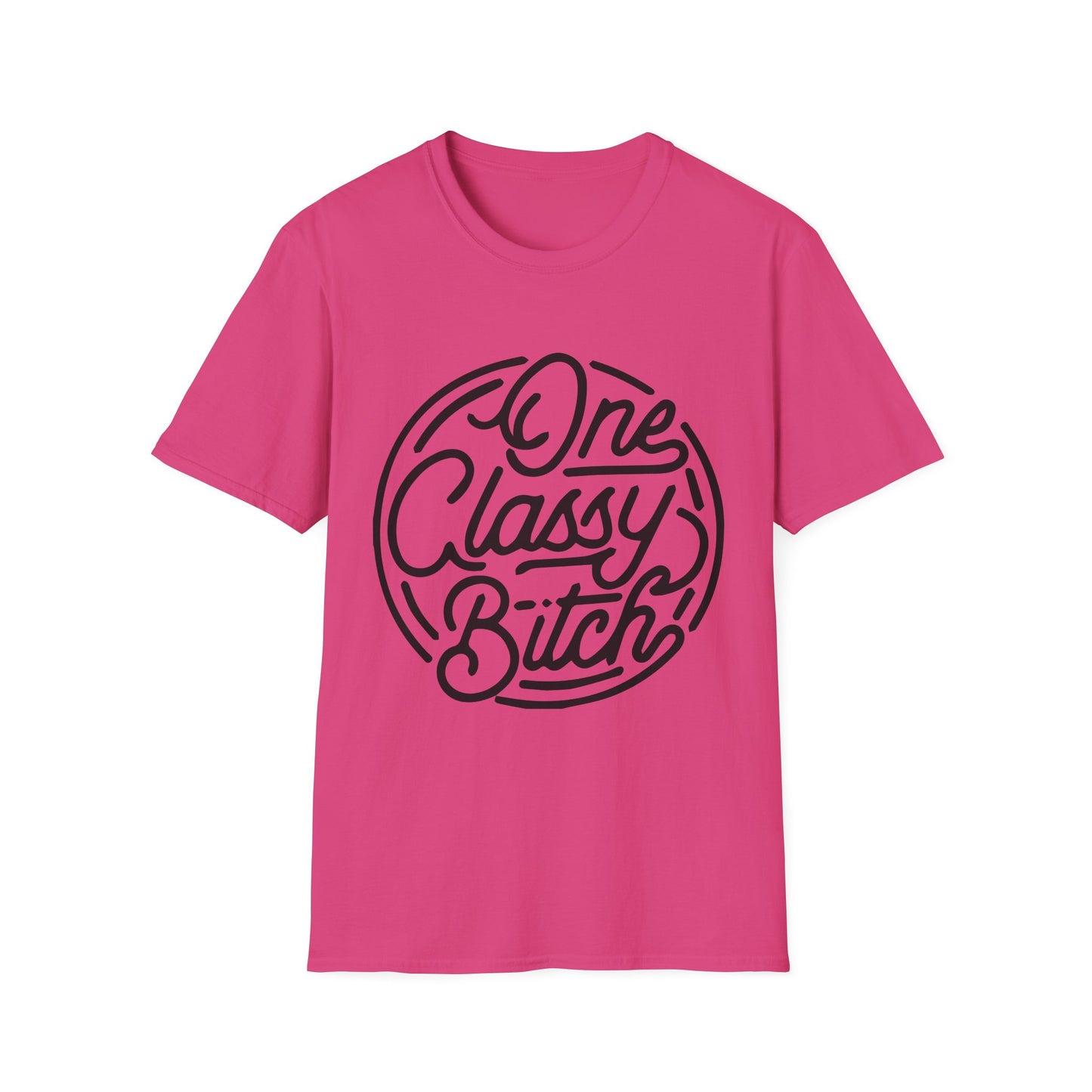 One Classy Bitch Unisex Softstyle T-Shirt - Chic and Playful Statement Tee