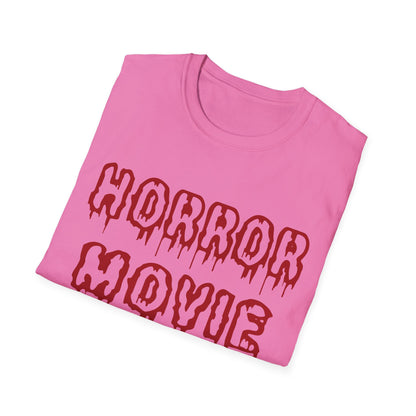 Unisex Horror Movie Addict T-Shirt – Perfect for Halloween, Movie Nights, Gifts for Cinephiles, Casual Wear, Comfortable Style