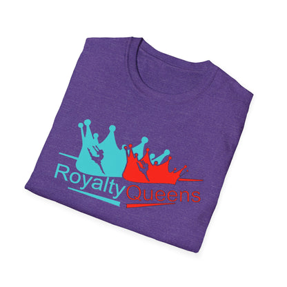 Royalty Queens Unisex T-Shirt, Softstyle Tee for Girls, Crown Graphic, Birthday Gift, Queen's Day Celebration, Casual Wear
