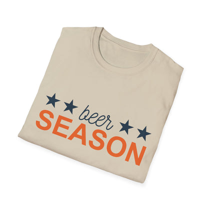 Beer Season Unisex Softstyle T-Shirt, Funny T-Shirt for Beer Lovers, Gift for Friends, Custom Apparel, Summer BBQ Outfit, Casual Wear