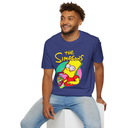 Funny Bart Simpson Unisex Softstyle T-Shirt - Retro Cartoon Tee