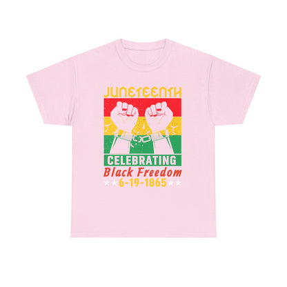 Juneteenth Celebration Tee, Unisex Cotton Shirt, Black Freedom T-Shirt, 6-19-1865 Heritage Top, Summer Festival Apparel, History Shirt