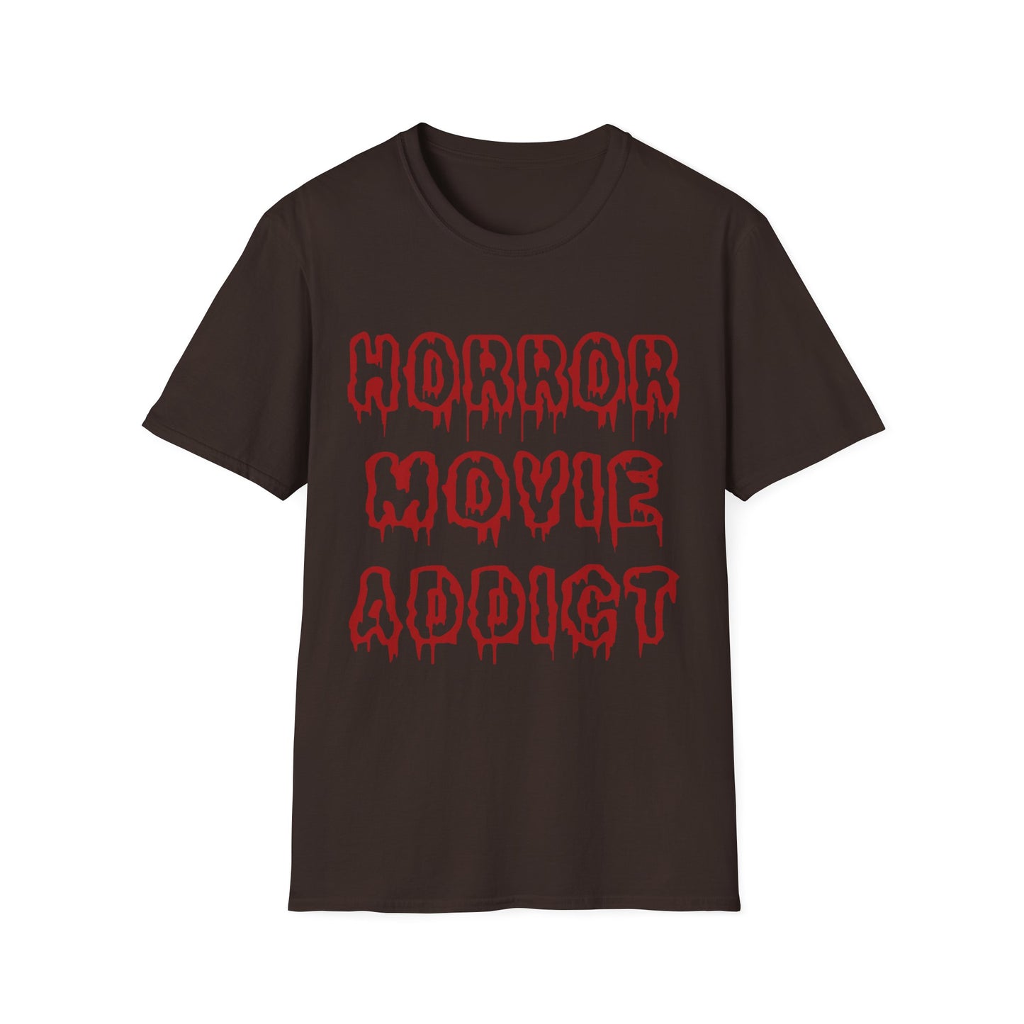 Unisex Horror Movie Addict T-Shirt – Perfect for Halloween, Movie Nights, Gifts for Cinephiles, Casual Wear, Comfortable Style