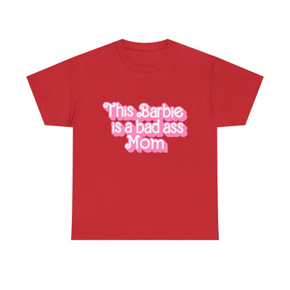 Bad Ass Mom Unisex Heavy Cotton Tee - Fun, Stylish Tee for Moms - Cute Gift for Mother's Day & Birthdays
