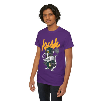 Street Style Unisex Heavy Cotton Tee - 'Kush Ville' Graphic Design