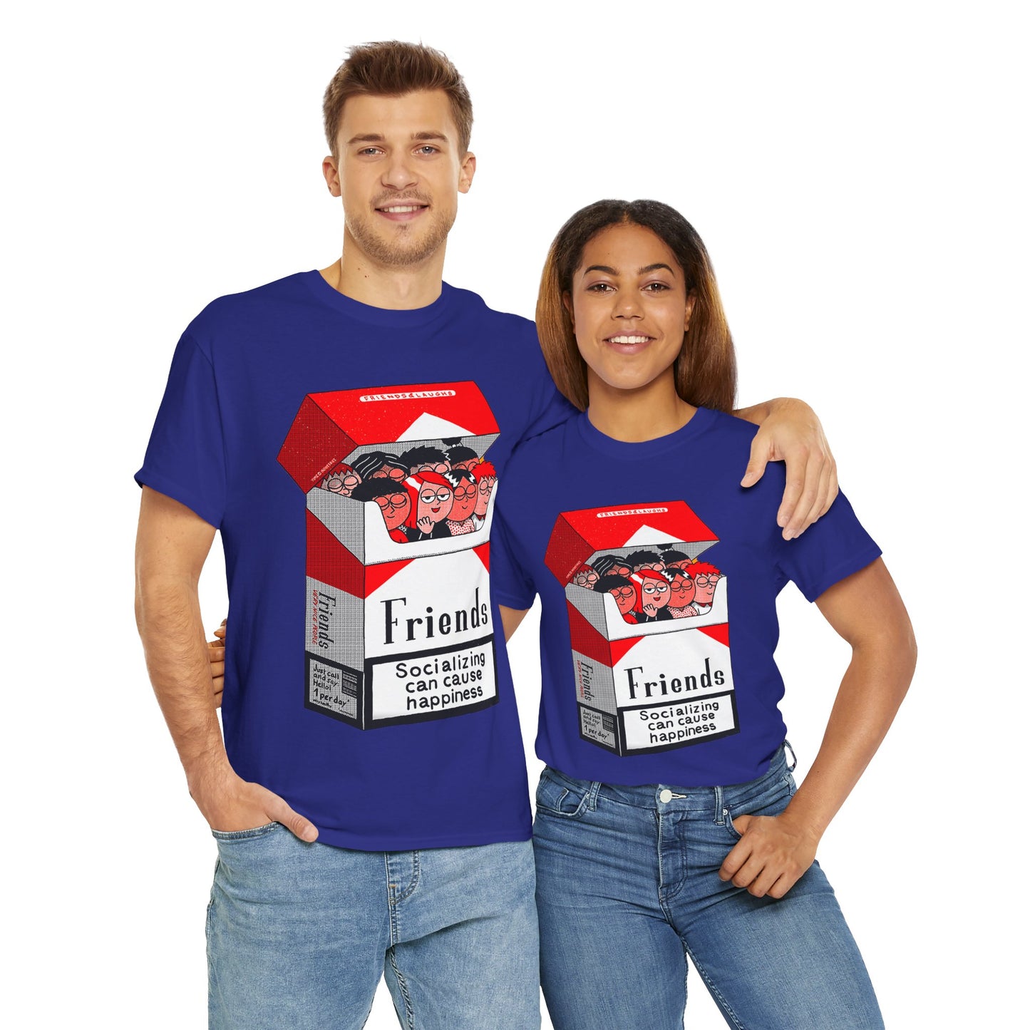 Friends Socializing Unisex Heavy Cotton Tee - Fun Graphic T-Shirt