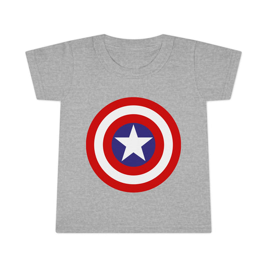 Captain Shield Toddler T-shirt, Kids Superhero Shirt, Birthday Outfit, Gift for Boys, Marvel Inspired Apparel