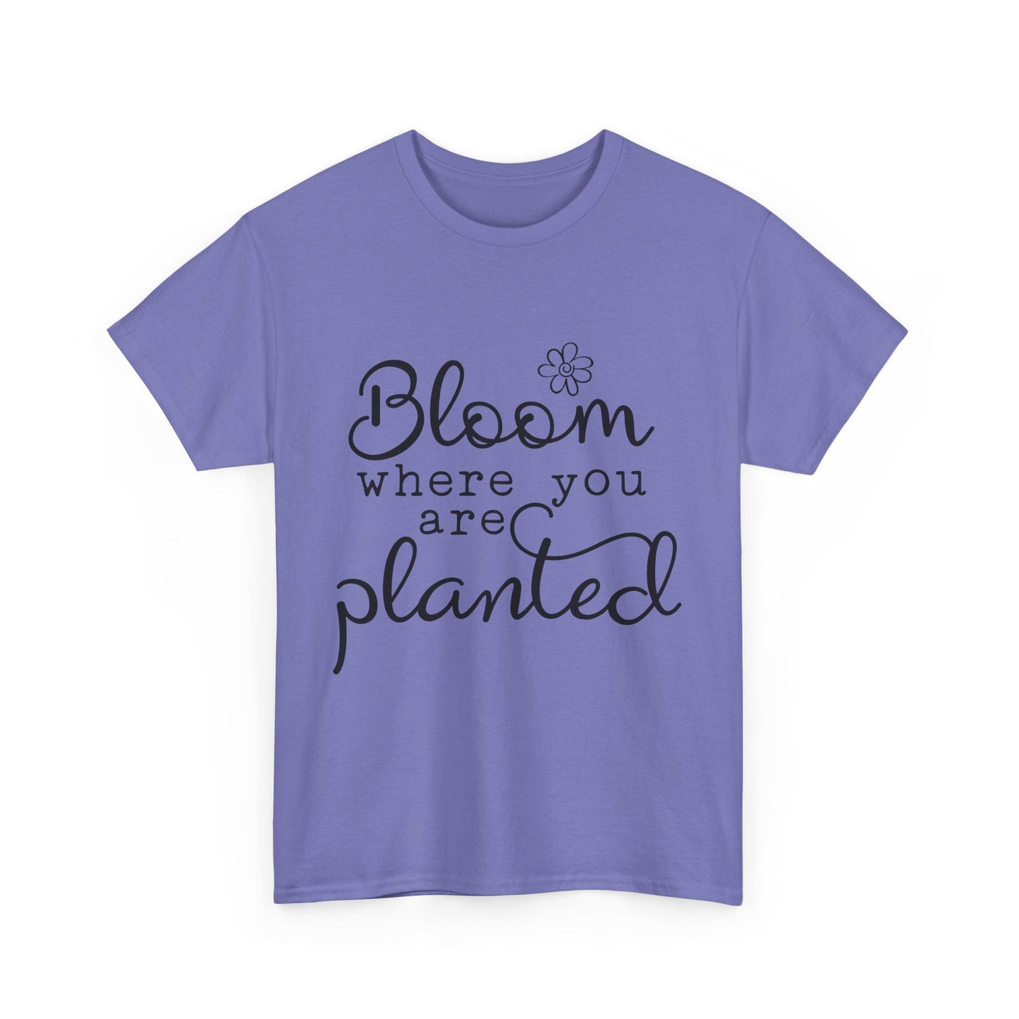 Inspirational Bloom Tee - Unisex Heavy Cotton T-Shirt for Growth Mindset