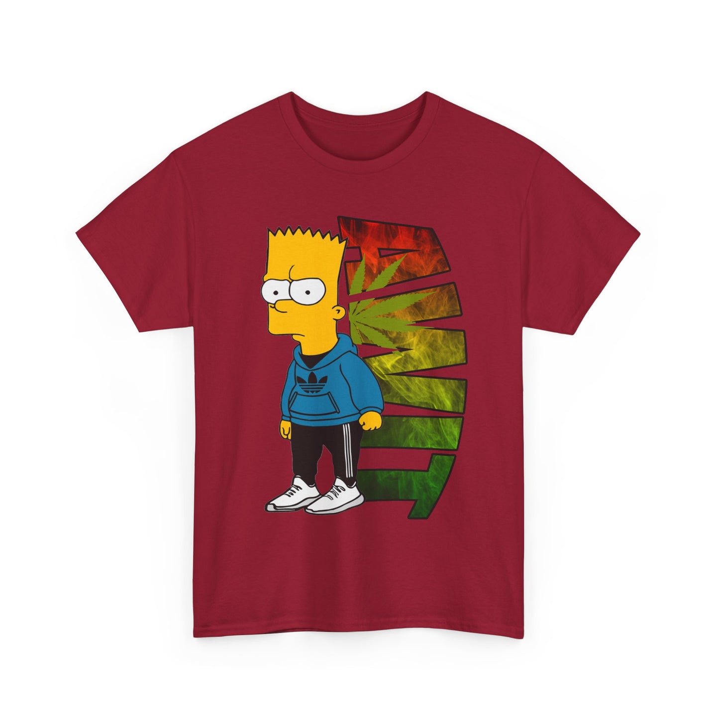 Unisex Heavy Cotton Tee - Bart Simpson Graffiti Style